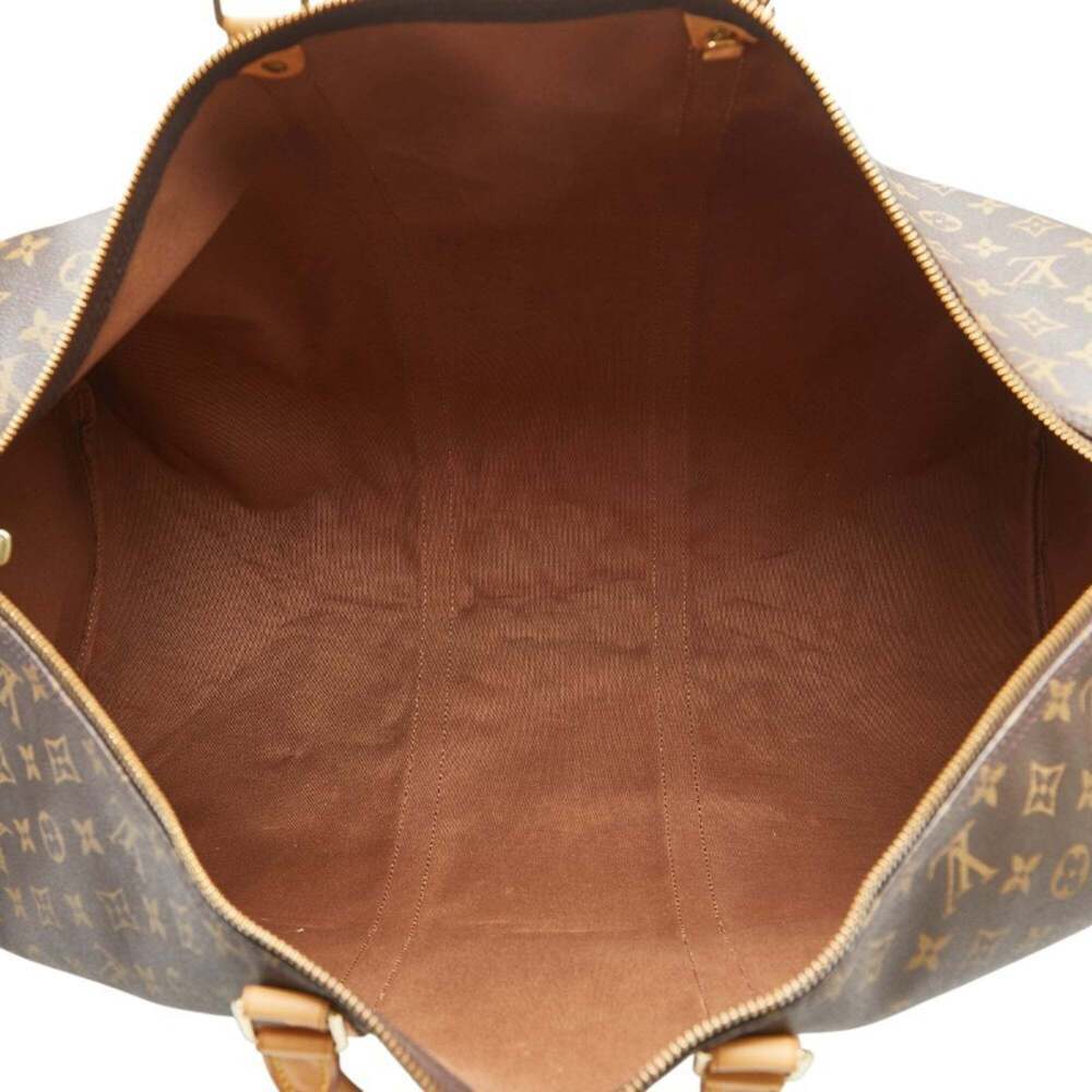 LOUIS VUITTON Brown Monogram Leather Keepall 60 Boston Bag - Picture 10 of 13